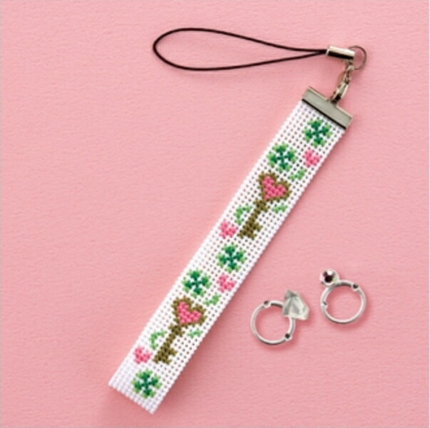 楽天市場】ストラップししゅうキット ロングタイプ クロスステッチ