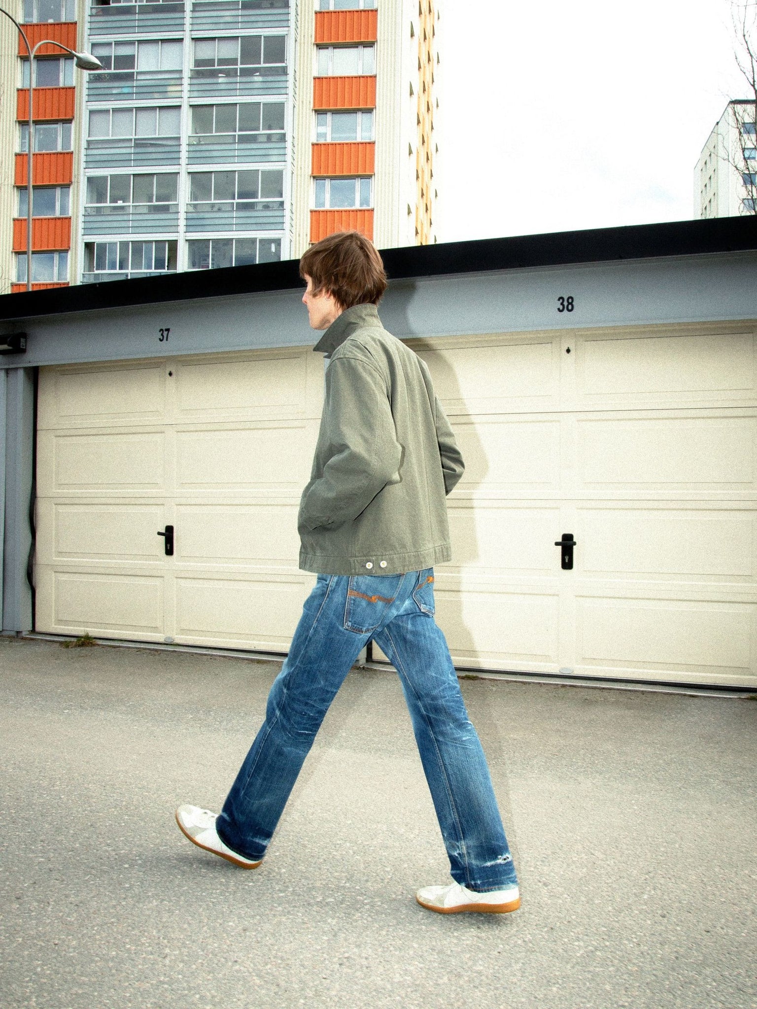 Nudie Jeans】Blake Zip Jacket Duck Canvas Green – Blue Beach Denim