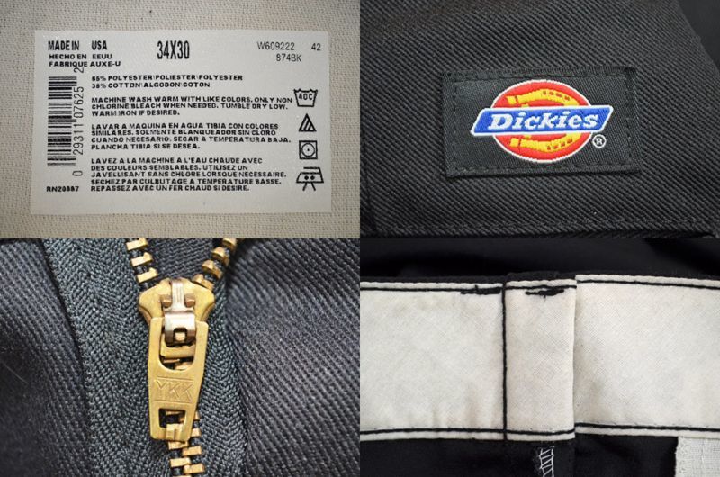90's Dickies 874 ワークパンツ “USA製 / BLACK” - used&vintage box