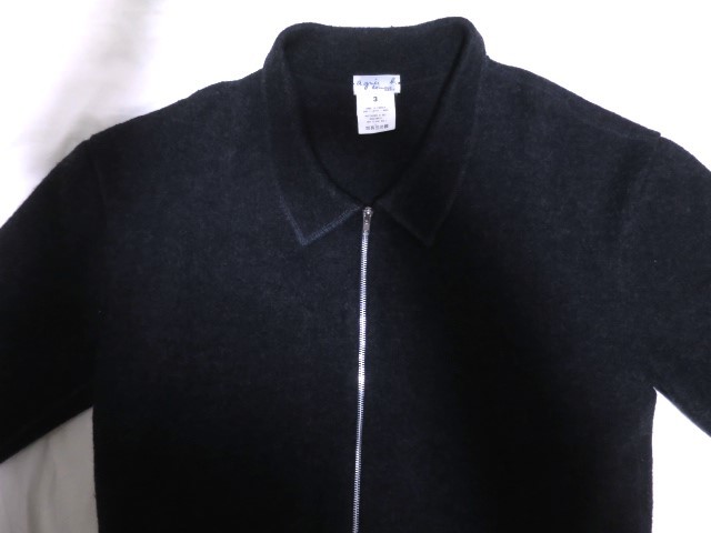 90s agnes b homme アニエスベー オム フランス製 ウール ジャケット 3