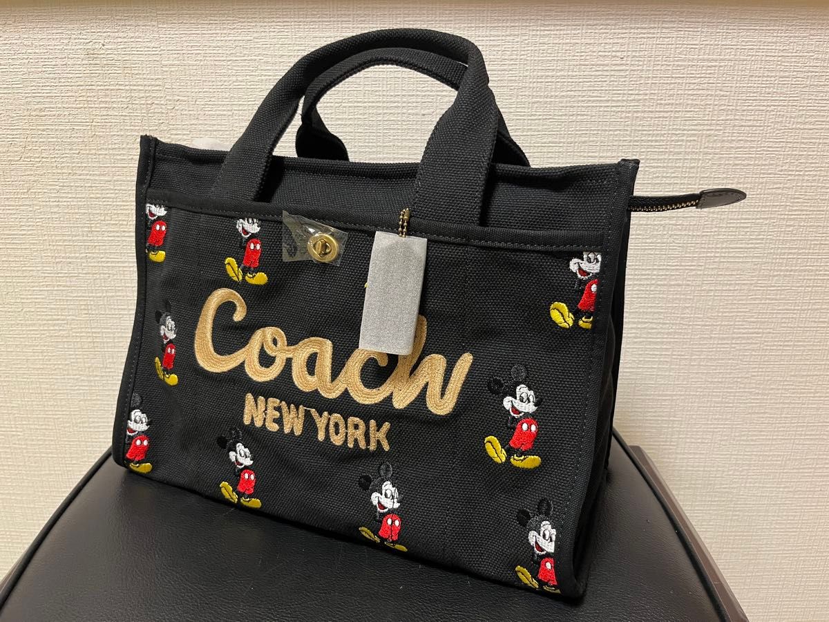 新品【DISNEY X COACH】カーゴ トートバッグ26 ミッキーマウス コーチ