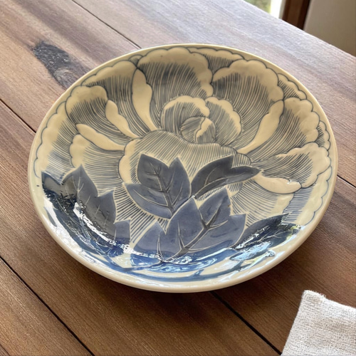 古伊万里染付牡丹6寸皿3枚 中皿 antique art nozomi 通販 18205960