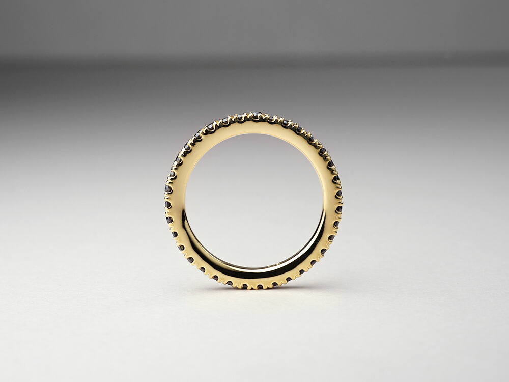 楽天市場】K18 ブラックダイヤモンド フルエタニティ リング 0.5ct