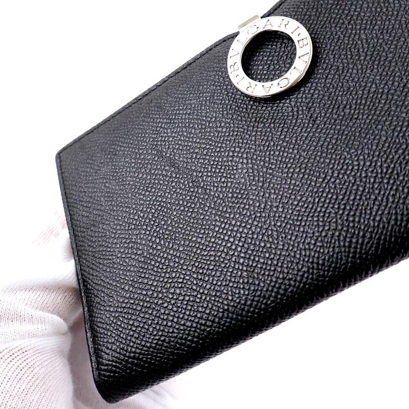 BVLGARI（ブルガリ） 財布 二つ折り長財布 札入れ ロゴクリップ レザー