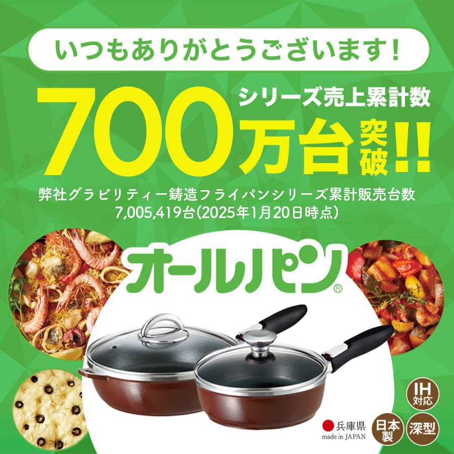アサヒ軽金属 フライパン IH ガス 深型 蓋付き ハンドル 取っ手