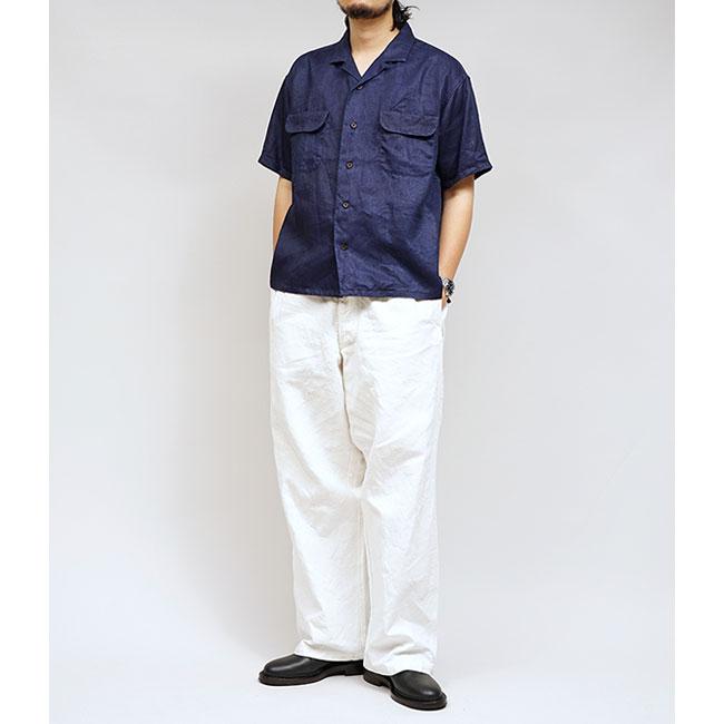 Nigel Cabourn ナイジェルケーボン リネンインディゴ オープンカラー