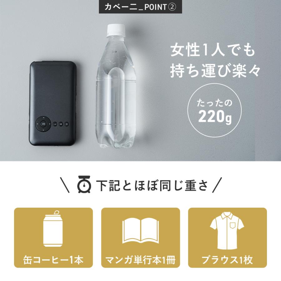 UENO-mono カベーニ プロジェクター 小型 家庭用 天井 壁 Bluetooth