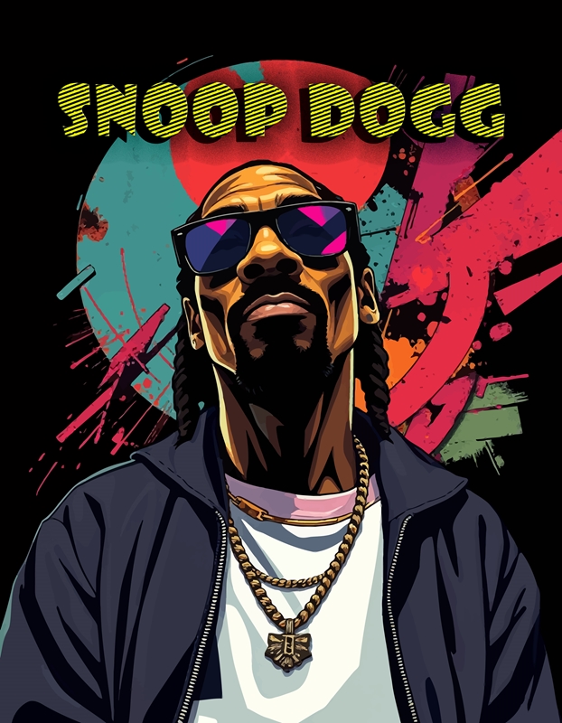 Snoop Dogg Abstract Pop Art posters & prints by Merceid Khan