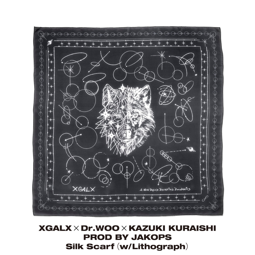 XGALX×Dr.WOO×KAZUKI KURAISHI PROD BY JAKOPS Silk Scarf（w