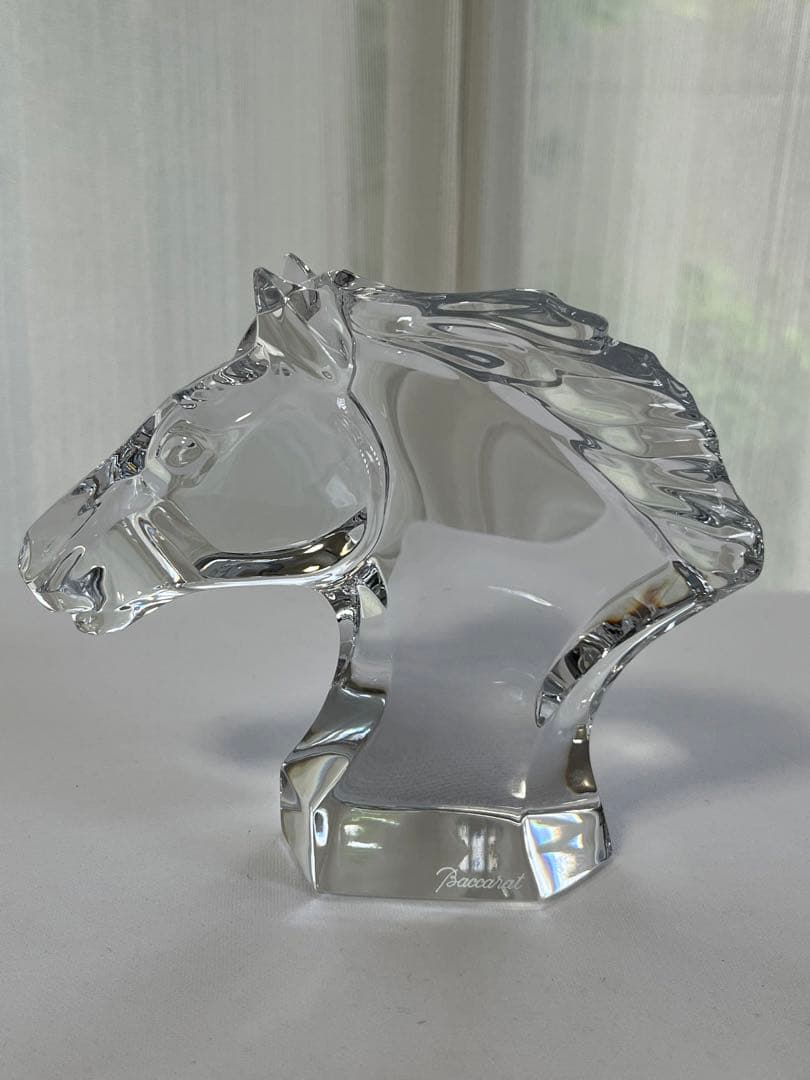 BACCARAT バカラ　ホースヘッド 置物 バカラ 馬 ホース 置物 Baccarat クリスタル 記念 フィギュリン｜Yahoo