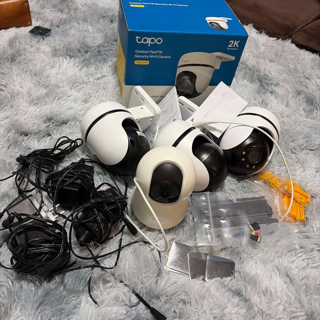 Tapo 屋内外防犯カメラ4台セット　C200 C510W MicroSD付き 楽天市場】Tapo 屋外 防犯カメラ 見守りカメラ ワイヤレス 2K 3MP 360