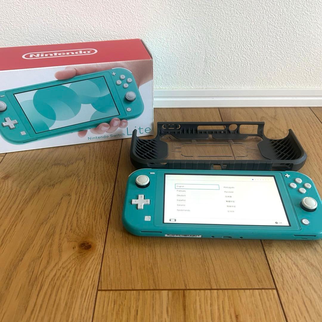 Switch Lite スイッチライト ターコイズ 本体　箱 ケース付 Sランク】Nintendo Switch lite ニンテンドースイッチライト 本体 新品