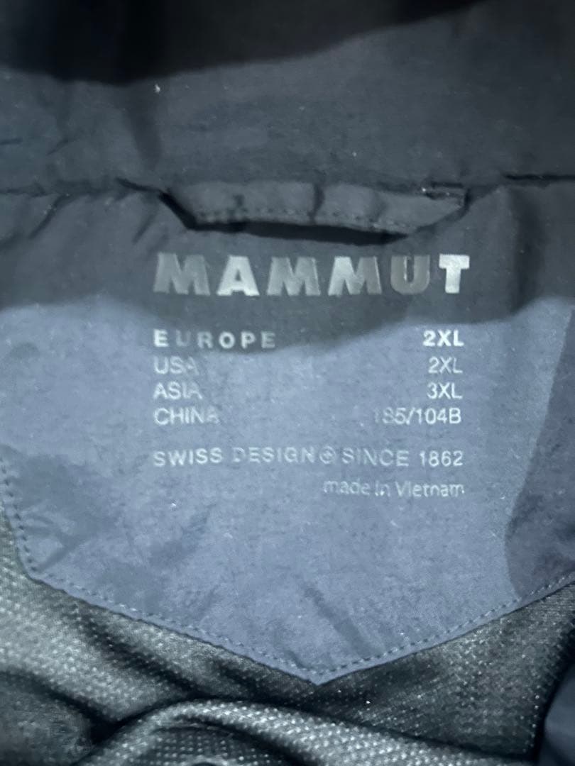 希少 MAMMUT マムート メンズ 2XL/3XL 黒系1013-0 厚め - メルカリ