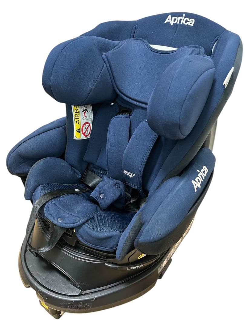 【良品】Apricaチャイルドシート ディアターンプラス　ISOFIX ネイビー ディアターン プラス ISOFIX AB | ベビーカー・チャイルドシートの