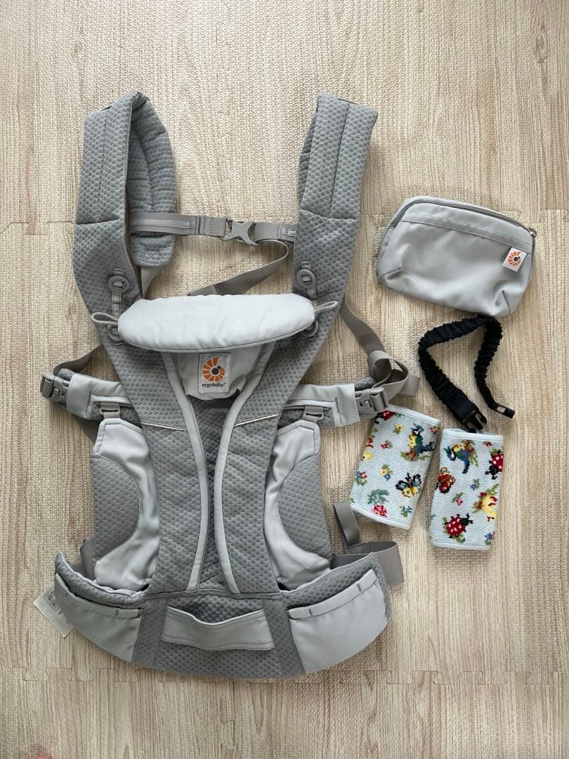 エルゴ　オムニブリーズ　パールグレー　フェイラー抱っこ紐、ベルト付き ergobaby（エルゴベビー） 公式 オムニ ブリーズ パールグレー 抱っこ