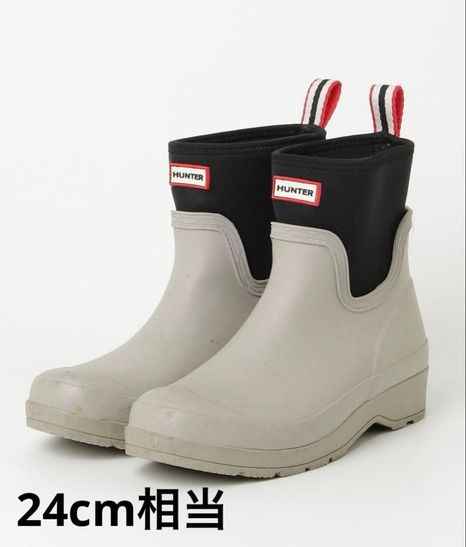 【美品】HUNTERハンター　レインショートブーツUK5 24cm相当 楽天市場】【4日20時～☆先着全品半額クーポン】 ハンター レイン
