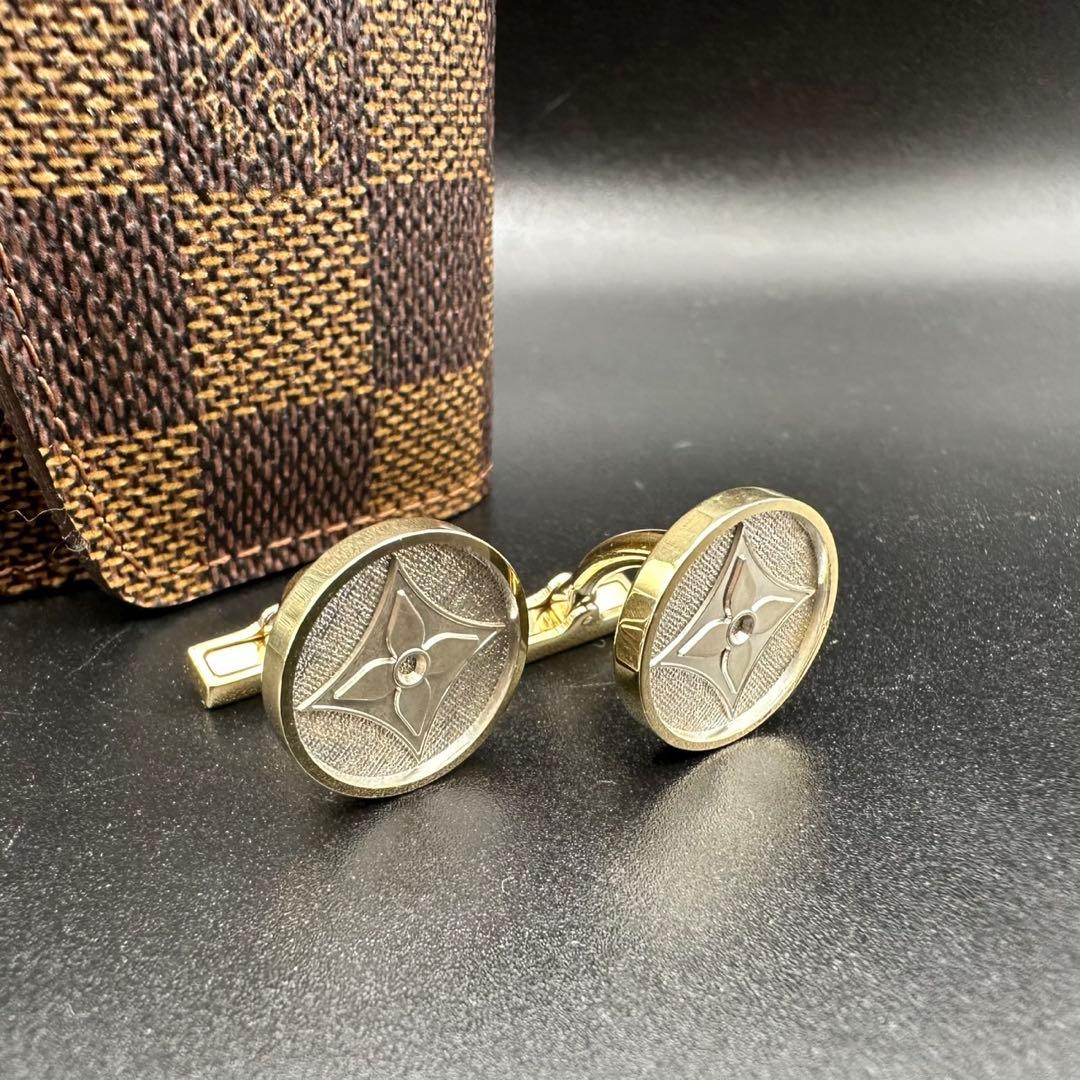 極美品✨　ルイヴィトン　カフス　M64482　ダミエ　シルバー　1301 楽天市場】【未使用】ルイヴィトン LOUIS VUITTON ブトン ドゥ