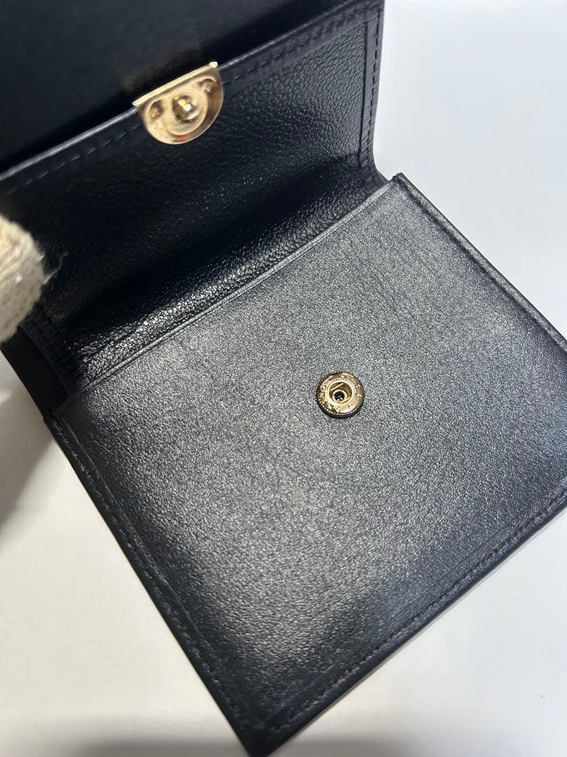 新品】皇居 限定 二つ折り財布 ブラック 黒 東御苑 本革 皇居財布 小銭