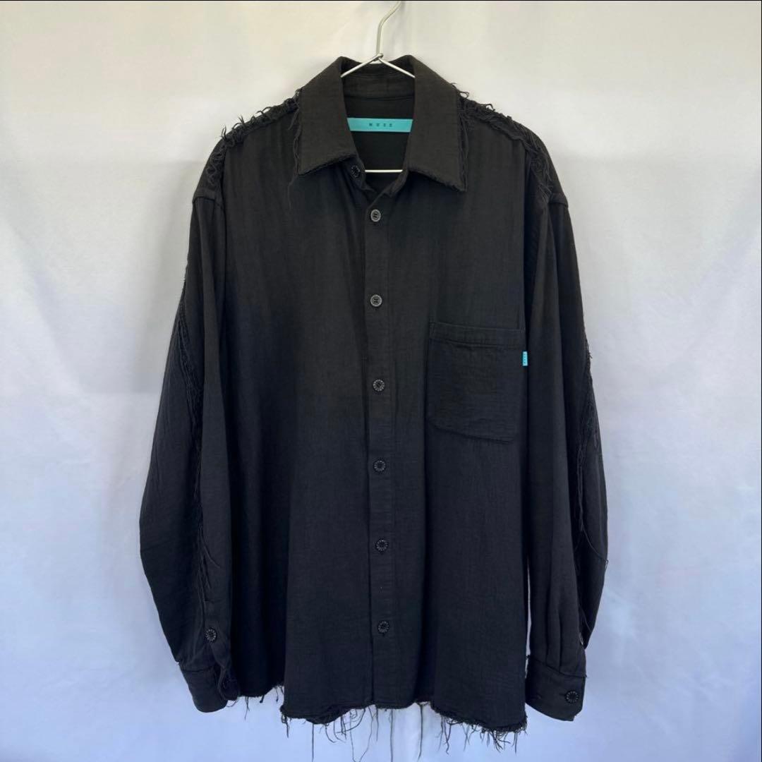 MUZE OVERSIZED GAUZE SHIRTS加工済み フリンジ MUZE TURQUOISE LABEL - OVERSIZED GAUZE SHIRTS (NATURAL) – MUZE TOKYO