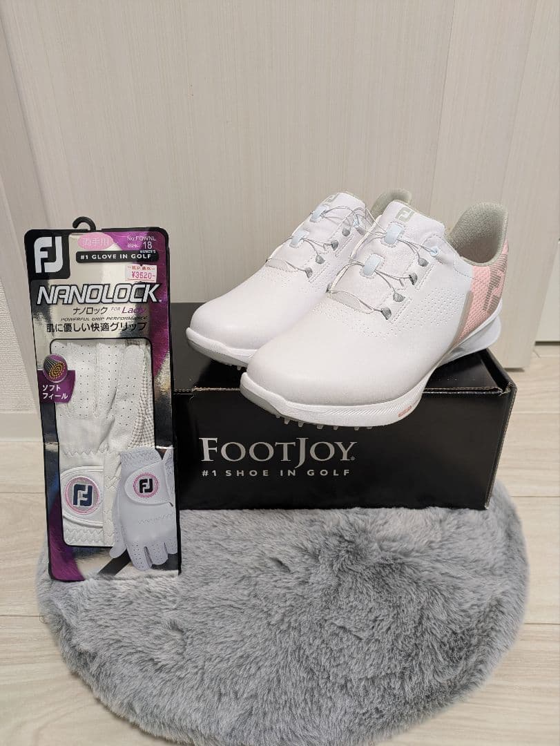 FootJoy ゴルフシューズとゴルフ両手手袋 女性用 フットジョイ ゴルフグローブ 手袋 レディeコンフォート レディース