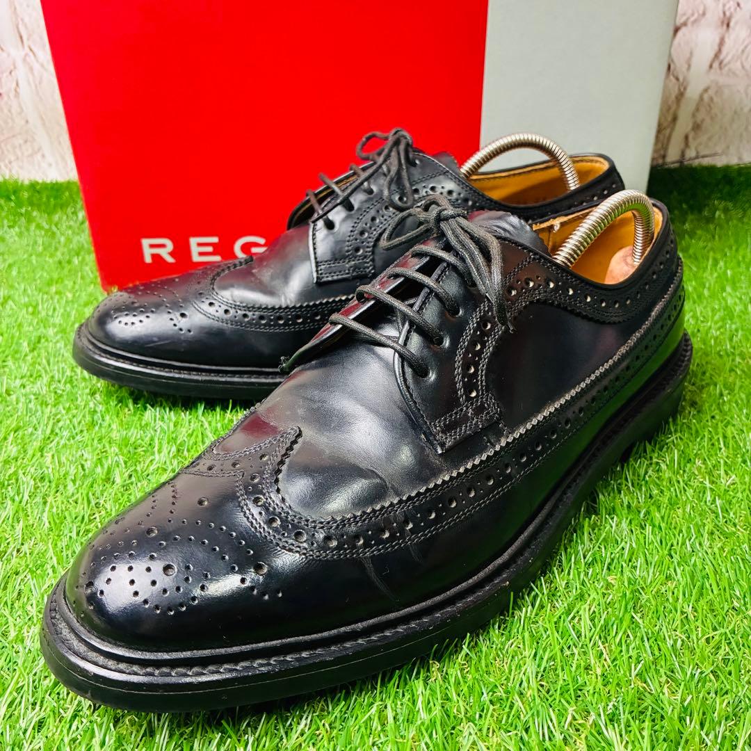 【極美品】REGAL 革靴 外羽根 ウィングチップ レザー 本革 厚底 25 楽天市場】極美品 【REGAL】リーガル ウィングチップシューズ ブラック