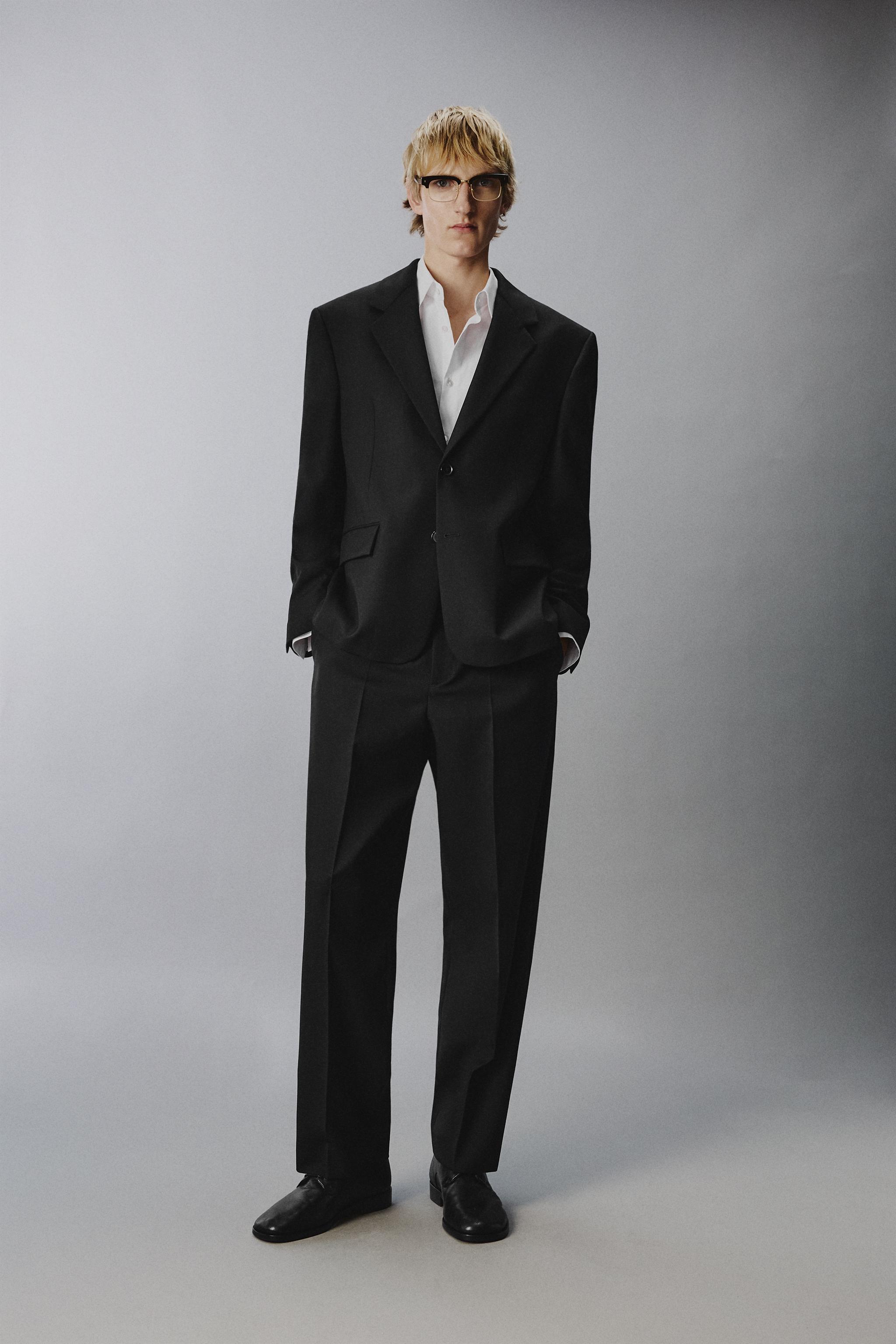 LIMITED EDITION 100% ウールスーツパンツ - ブラック | ZARA Japan / 日本